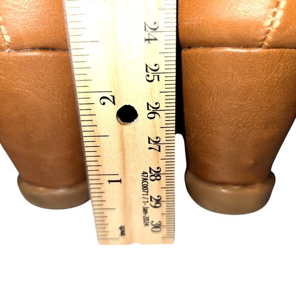 Forever 7 Brown Girl's Combat Ankle Boots 2 1/2 Inch High Heel Shoe Kids Lace Up - Picture 5 of 8